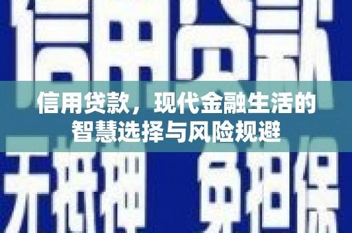 大英信用贷款，现代金融生活的智慧选择与风险规避