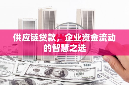 大英供应链贷款，企业资金流动的智慧之选