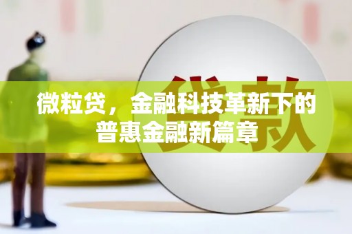 大英微粒贷，金融科技革新下的普惠金融新篇章