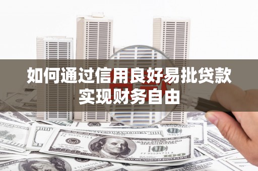 大英如何通过信用良好易批贷款实现财务自由