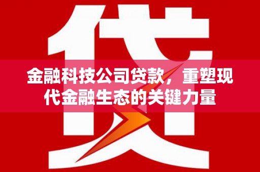 大英金融科技公司贷款，重塑现代金融生态的关键力量