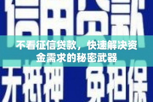 大英不看征信贷款，快速解决资金需求的秘密武器