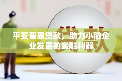 大英平安普惠贷款，助力小微企业发展的金融利器