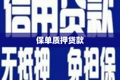 大英保单质押贷款