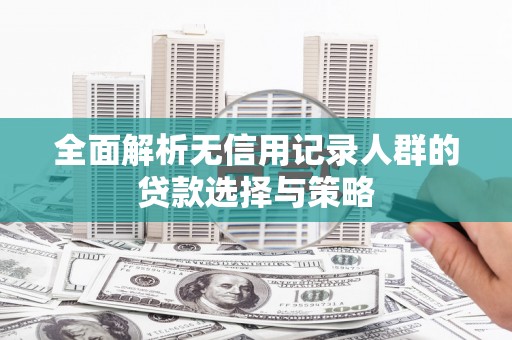 大英全面解析无信用记录人群的贷款选择与策略