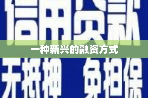 大英一种新兴的融资方式