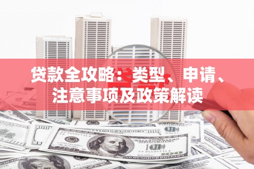 大英贷款全攻略：类型、申请、注意事项及政策解读
